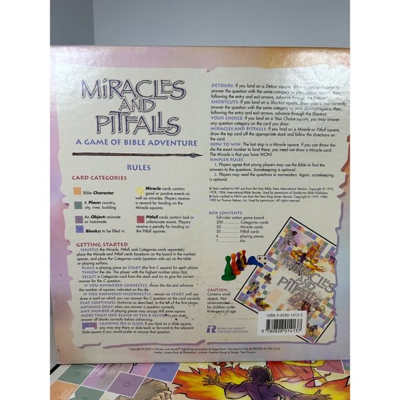 Board Game Miracles and Pitfalls Bible Adventure VTG Complete Ages Christian - Picture 3 of 10